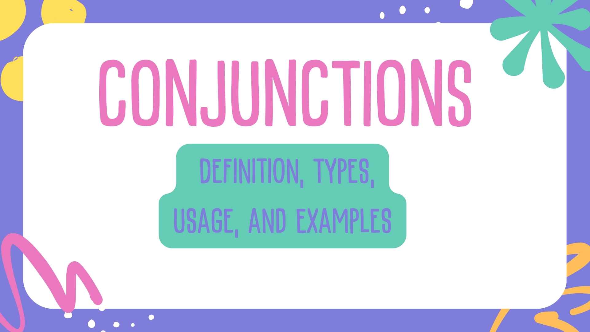 Conjunctions