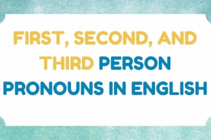 First, Second, and Third Person Pronouns in English