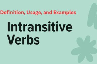 Intransitive verbs