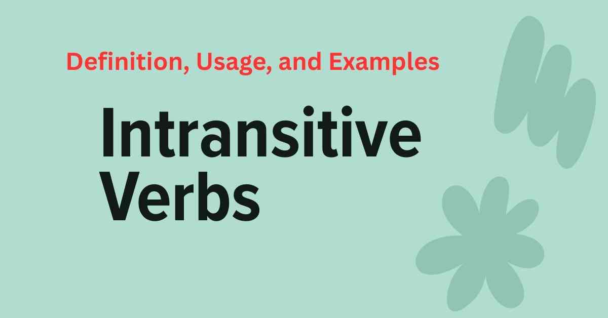 Intransitive verbs