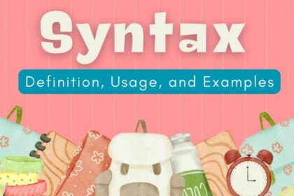 Syntax Definition Usage and Examples