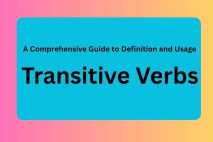 Transitive verbs