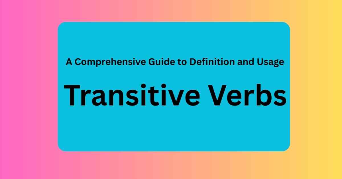 Transitive verbs