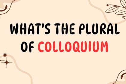 What's the Plural of Colloquium