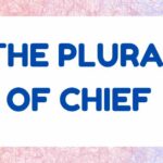 the Plural of Chief