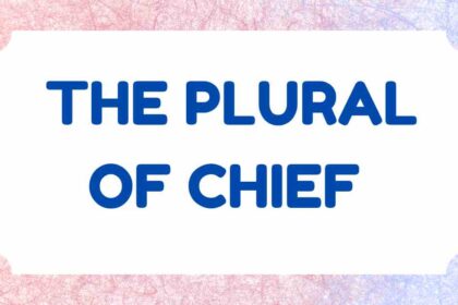 the Plural of Chief