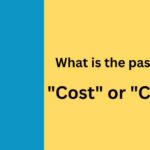 what is the past-tense cost or costed