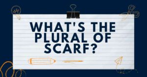What's the Plural of Scarf