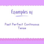 Examples of Past Perfect Continuous Tense