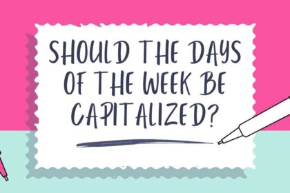 Should the Days of the Week Be Capitalized
