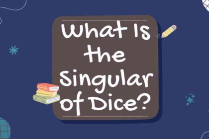 What Is the Singular of Dice