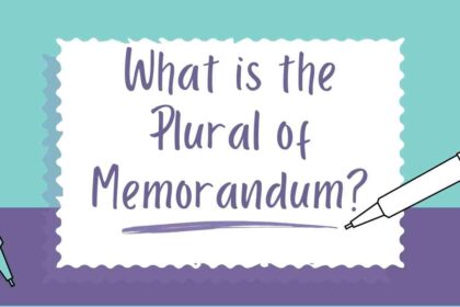 What is the Plural of Memorandum