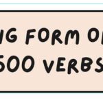 ing Form of 500 Verbs