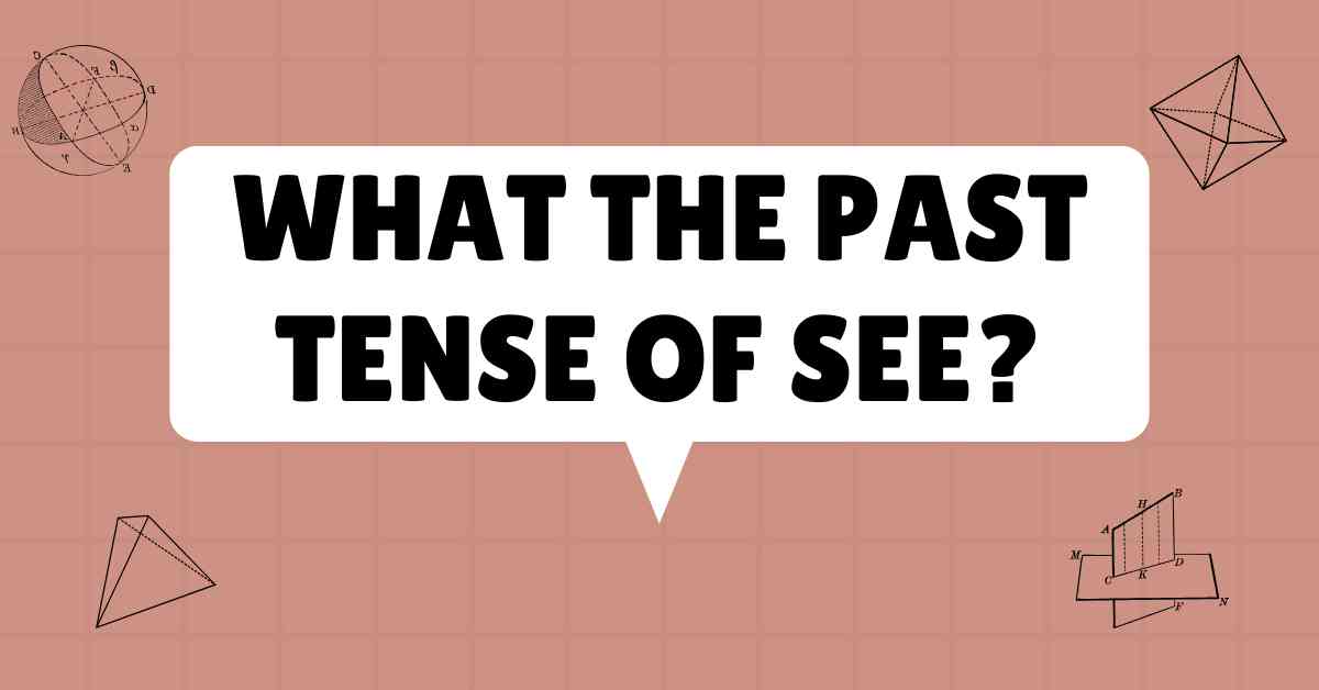 what the Past Tense of See