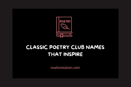 Poetry Club Names