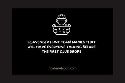 Scavenger Hunt Team Names