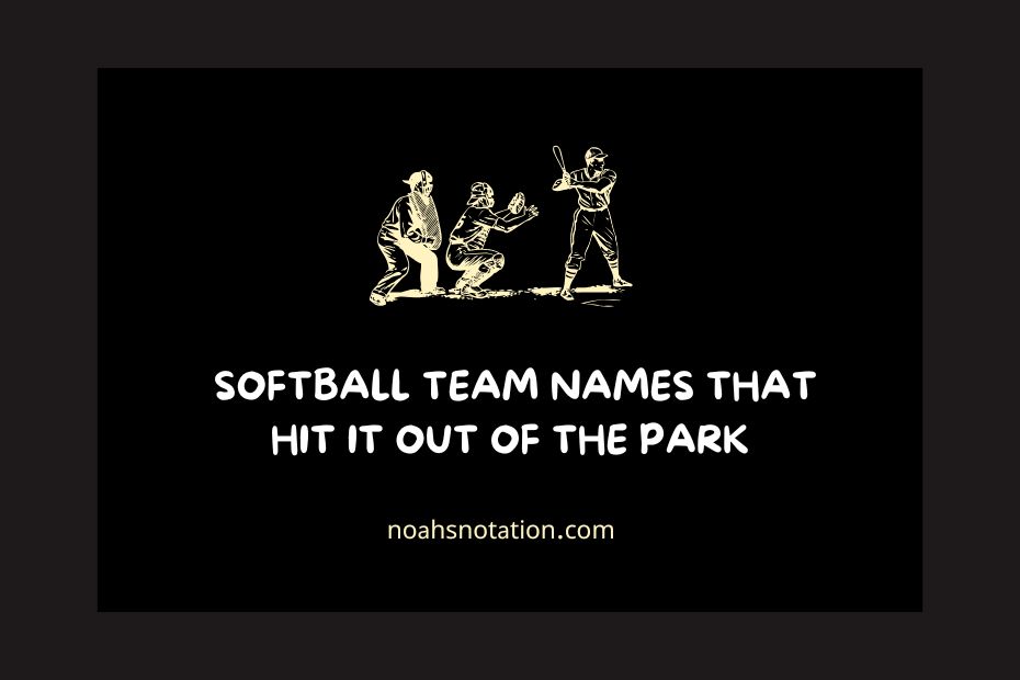 Softball Team Names