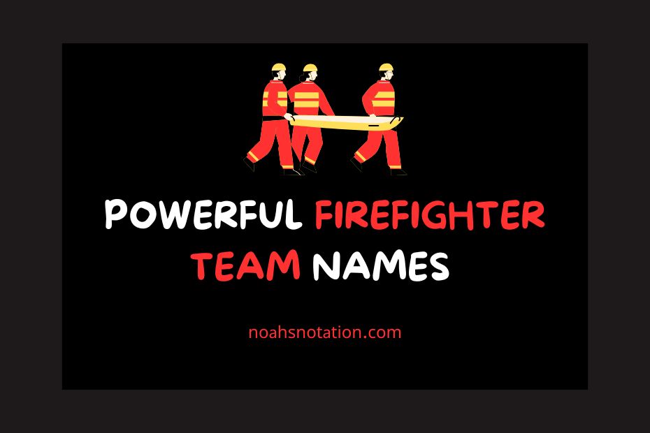 firefighter team names