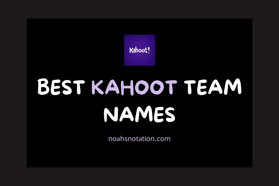kahoot team names