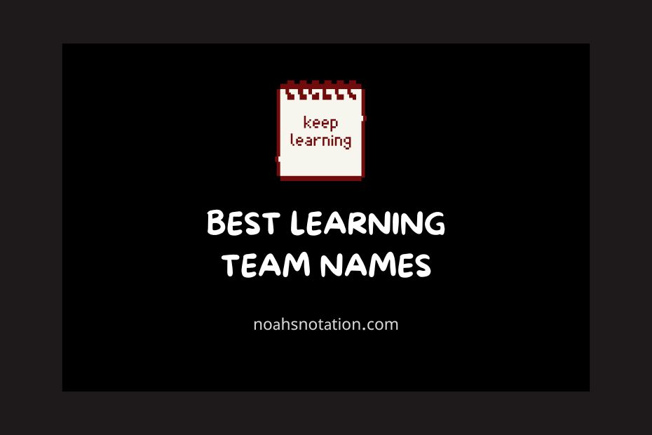 learning team names