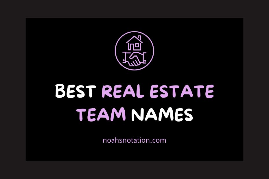 real estate team names
