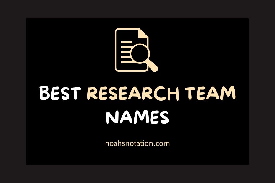 research team names