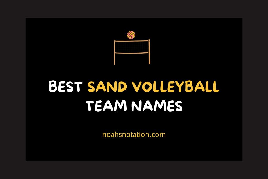 sand volleyball team names