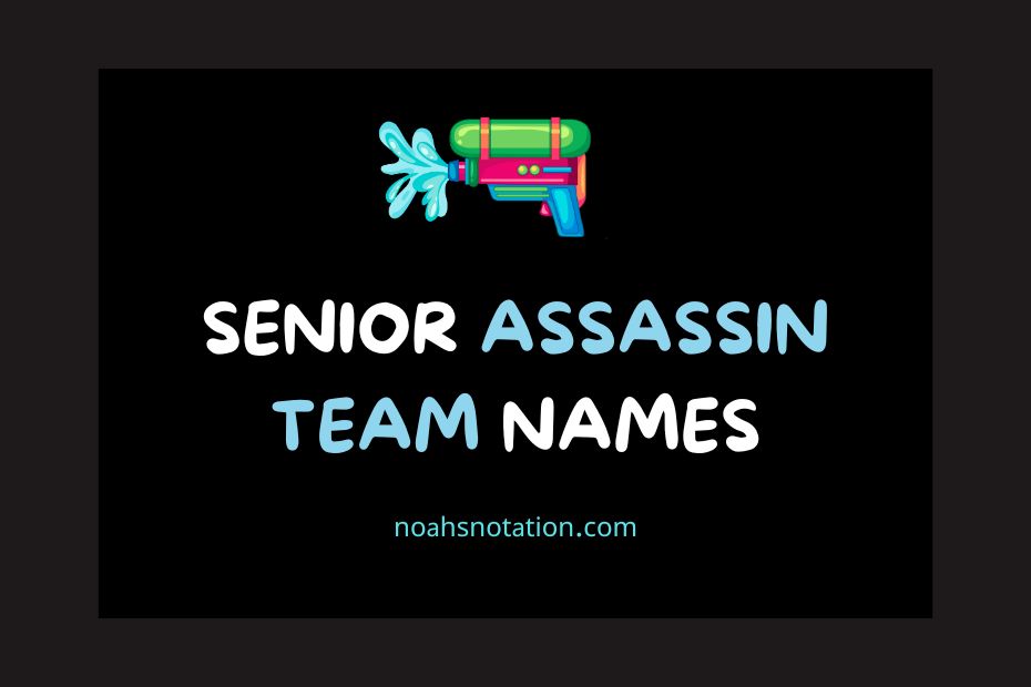 senior assassin team names