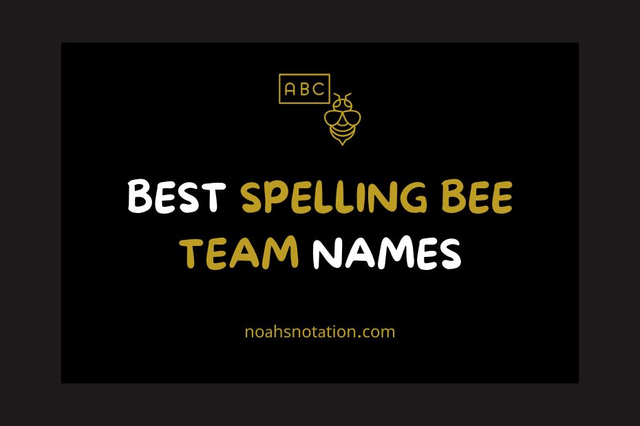 spelling bee team names