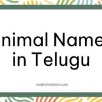 Animal Names in Telugu