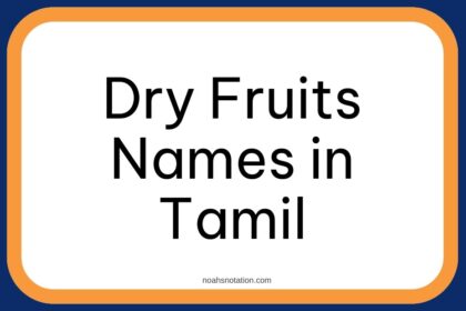 Dry Fruits Names in Tamil