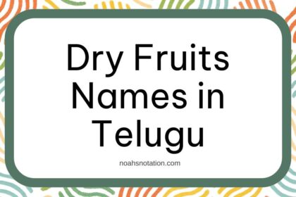 Dry Fruits Names in Telugu