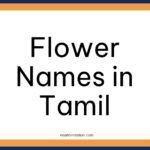 Flower Names in Tamil