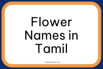 Flower Names in Tamil