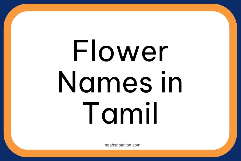 Flower Names in Tamil
