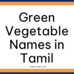 Green Vegetable Names in Tamil