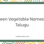 Green Vegetable Names in Telugu