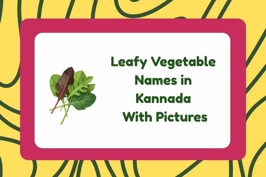 Leafy Vegetable Names in Kannada