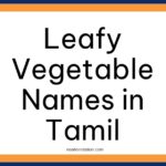 Leafy Vegetable Names in Tamil
