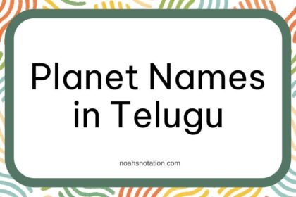 Planet Names in Telugu