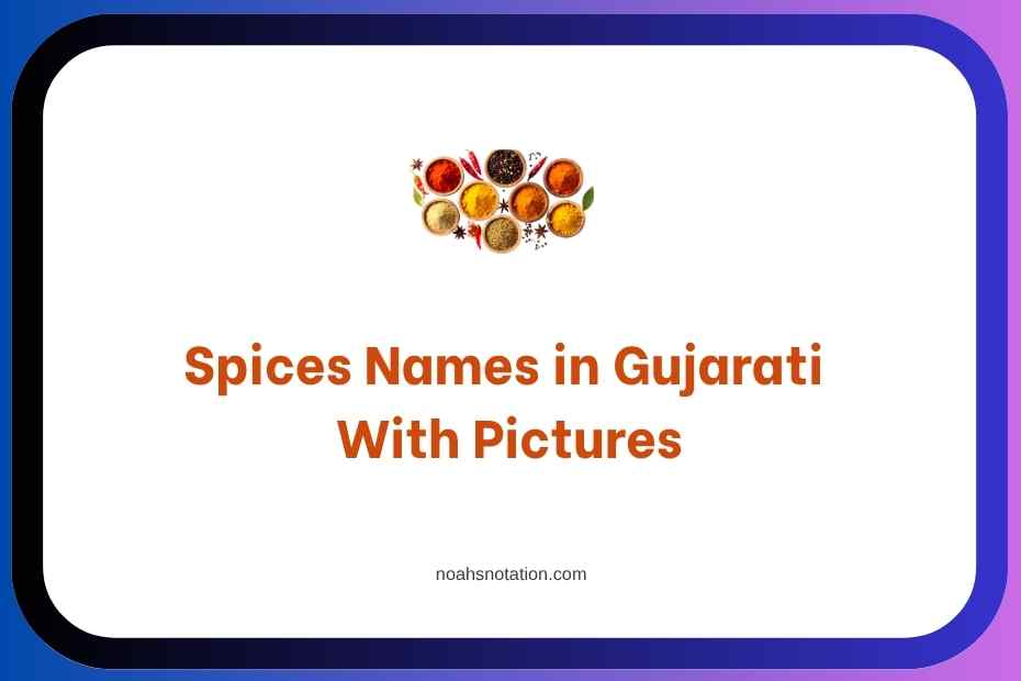Spices Names in Gujarati