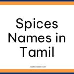Spices Names in Tamil