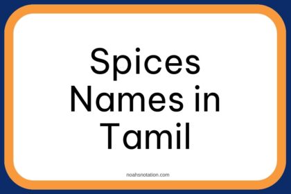 Spices Names in Tamil