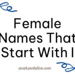 Female Names That Start With I