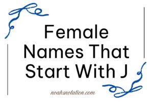 Female Names That Start With J