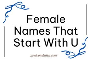 Female Names That Start With U