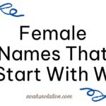 Female Names That Start With W