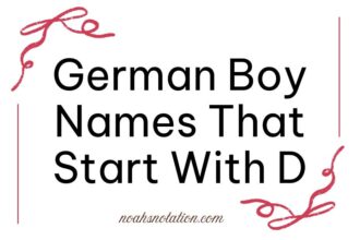 German Boy Names That Start With D