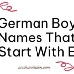 German boy names that start with E