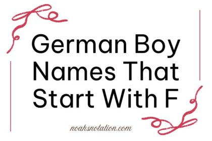 German Boy Names That Start With F